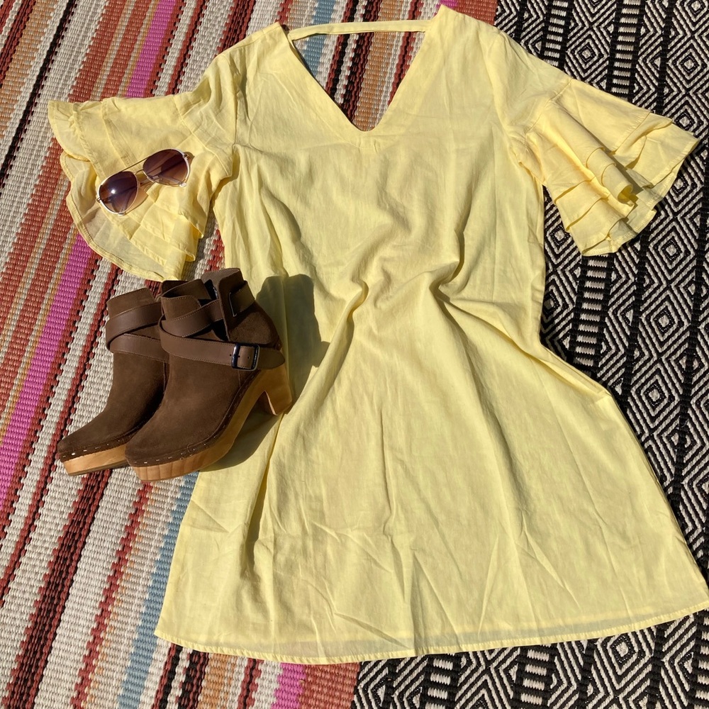 Adorable Butter Yellow Mini Dress